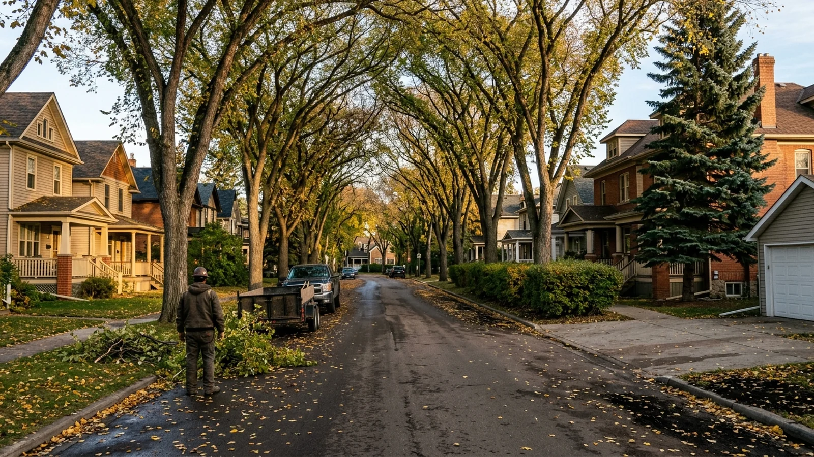 Arborist at work in Edmonton